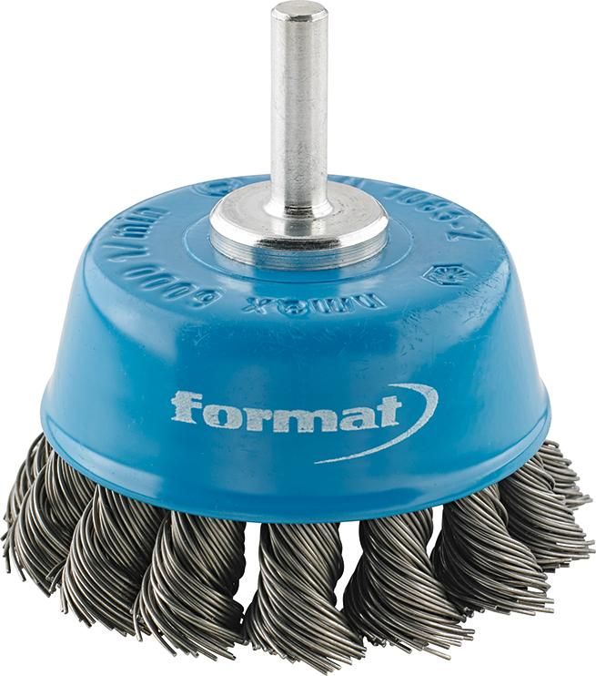 Topfbürste Stahl gezopft 6mm 65x0,5mm FORMAT
