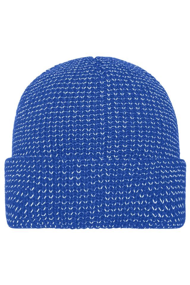Reflective Winter Beanie Wärmende Strickmütze mit reflektierenden Akzenten (ohne Schutzfunktion/keine PSA) blau, Gr. one size