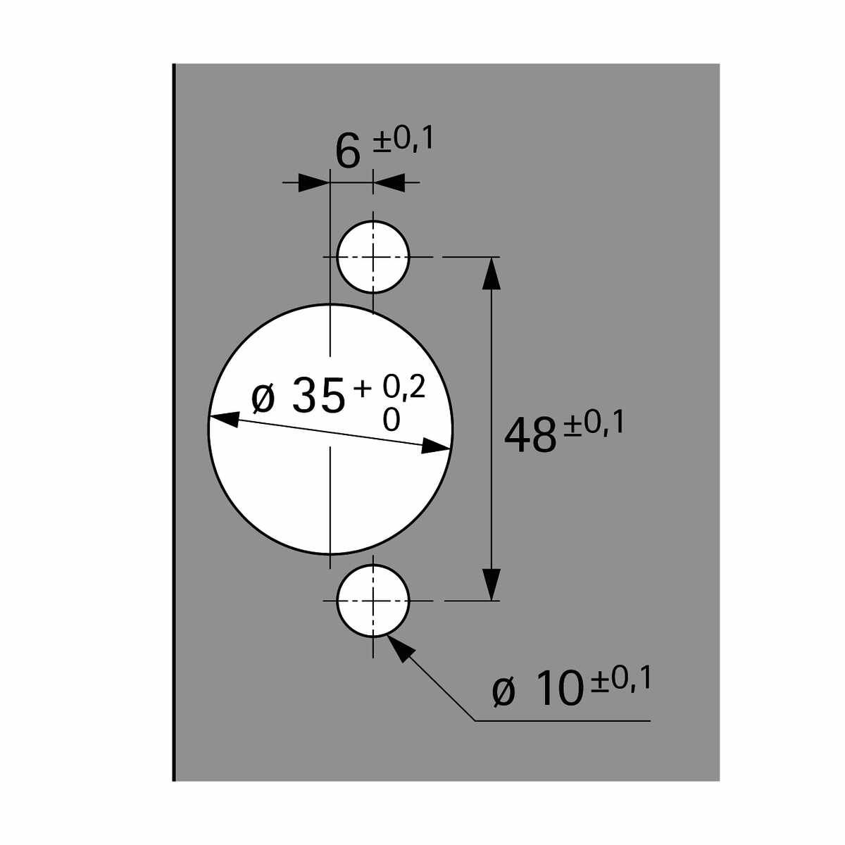 Sensys 110°-Scharnier mit integrierter Dämpfung (S