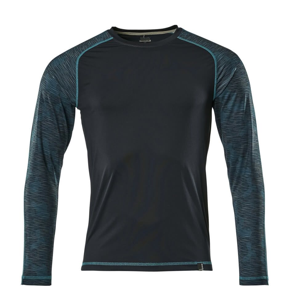 T-Shirt, Langarm Schwarzblau, 2XL