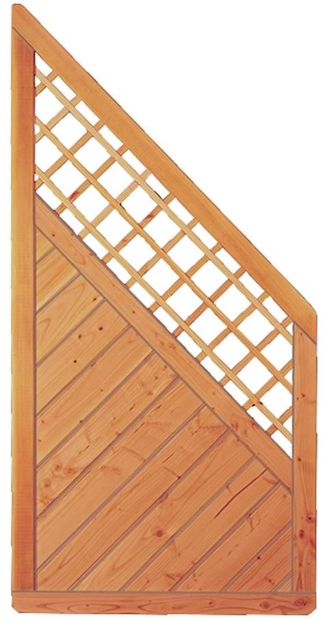 CLASSICO ECKE Rankgitter Lärche/ Douglasie R. 40/68mm, 90x180/90cm Profilbretter 16/118 mm
