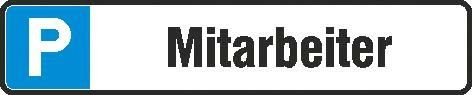 Parkplatzschild Alu B520xH110 mm Mitarbeiter SafetyMarking