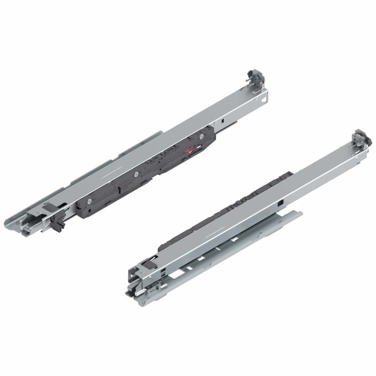 MOVENTO BLUMOTION int./für TOB geeignet/für SERVO-DRIVE geeignet, Vollauszug, Führung, 40 kg, NL=450 mm, für Kupplung, Bodenmontage, links/rechts, verzinkt