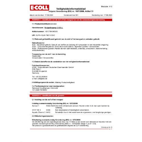 Kriechöl-Spray 400ml E-COLL