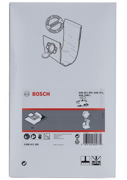 BOSCH Vliesfiltersack, (5 Stück)