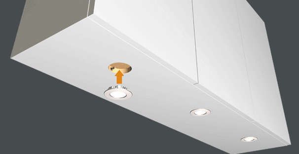 Kontakt-LED Shot, rund, edelstahl-finish