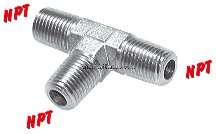 T-Stück NPT 1/8" (AG), Stahl verzinkt