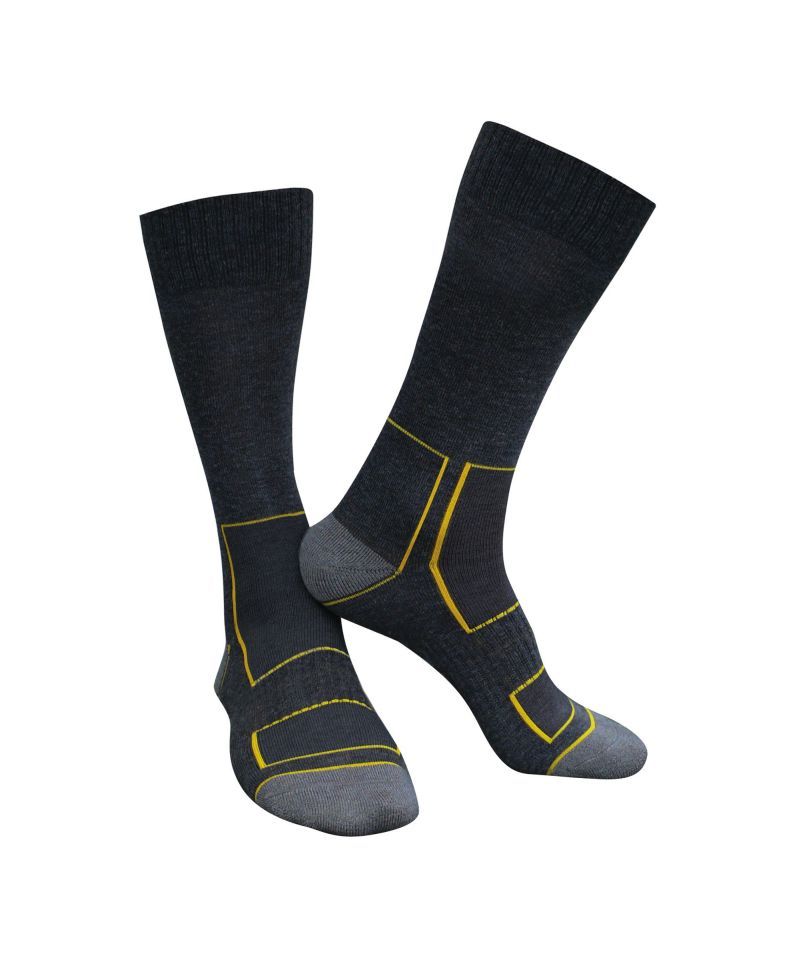 DASSY® Juno - Wollene Arbeitssocken - schwarz/anthrazitgrau, Gr. 36 - 39