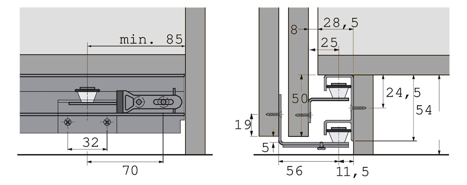 HETTICH Führungsprofil STB 12