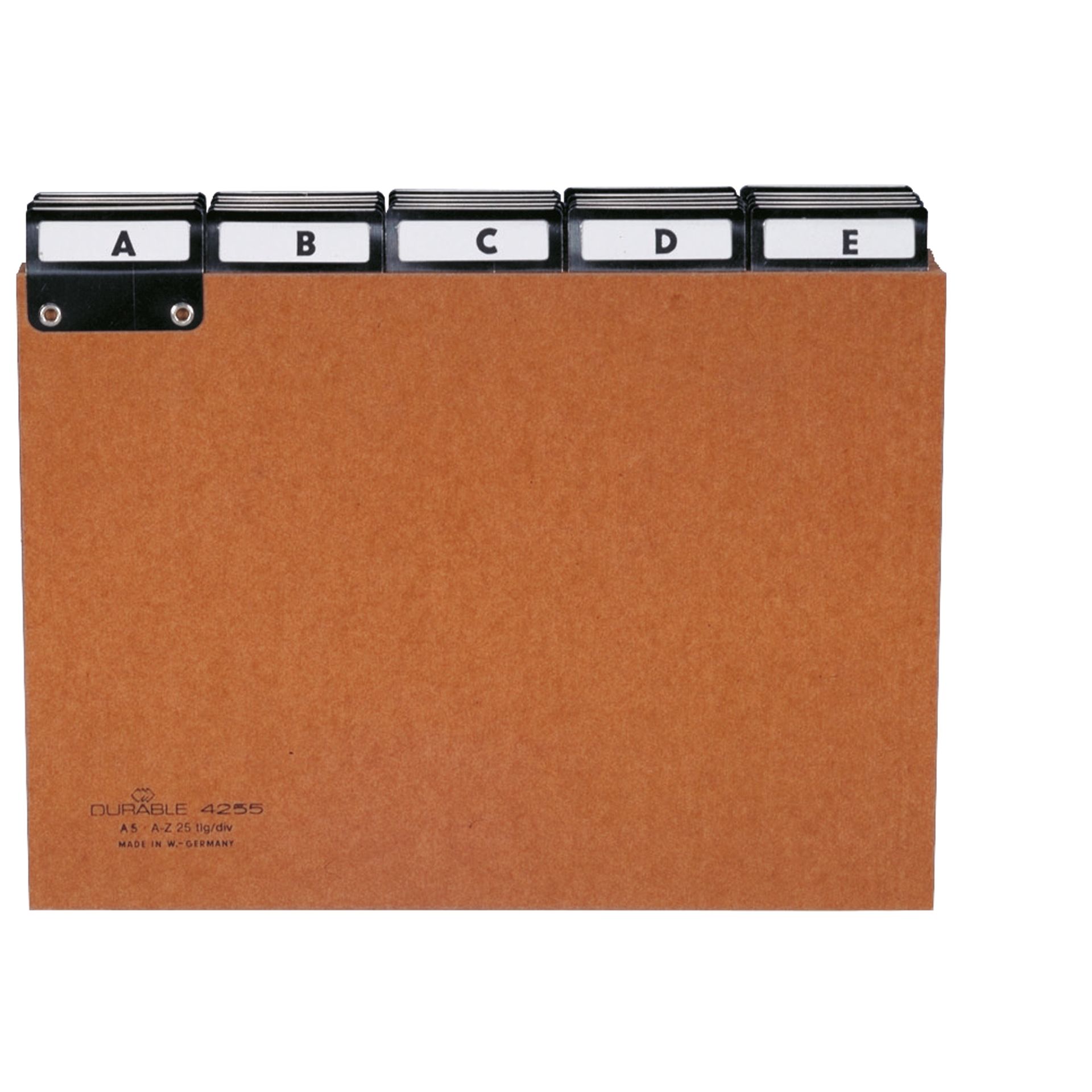 Karteiregister A-Z DIN A5 quer 5/5tlg. Presspan br