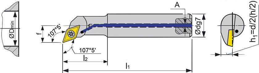 ISO-Bohrstangen-Set A-SDQCR 07 FORMAT