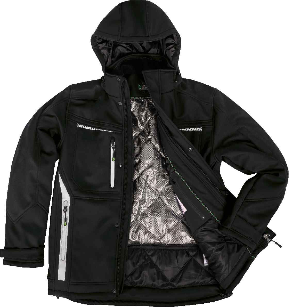 FLEXI05, Winter-Softshelljacke schwarz, 3XL