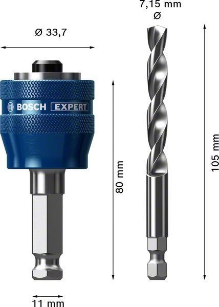 Bosch EXPERT Power Change Plus Adapter, 11 mm
