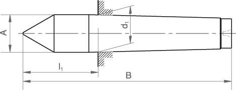 Zentrierspitze fest DIN806 MK 2 WS FORMAT