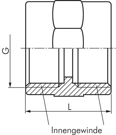 Muffe Rp 3/8"-Rp 3/8", PVC-U