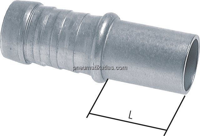Schlauchnippel Rohr 4, Schl. 3 - 4mm, Stahl verzinkt