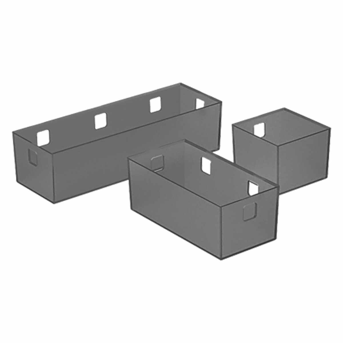 Schalenset Banio, transluzent, graphitgrau