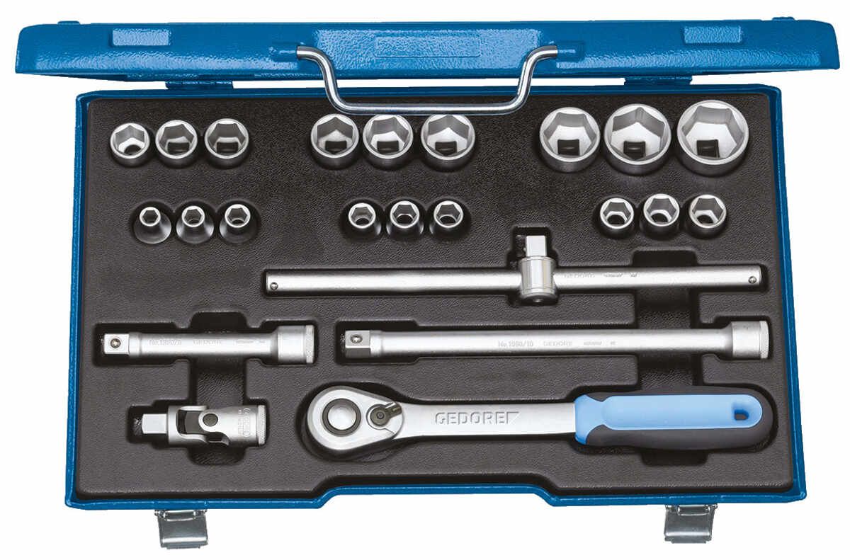 19 EMU-20 Steckschlüssel-Satz 1/2", 23-teilig, 6-kant, 8-32 mm