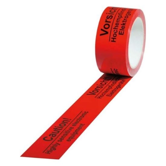 PP-Warnklebeband rot, mit Aufdruck: