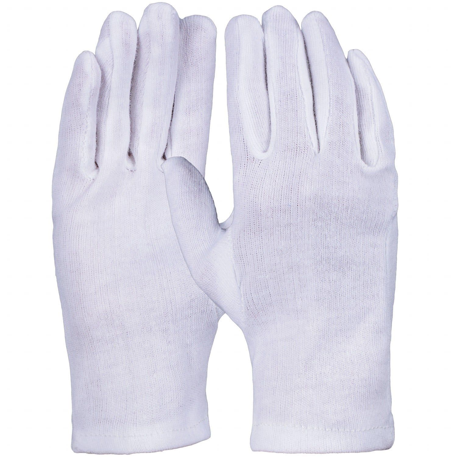 Baumwollhandschuh, Trikot,weiß, Schichtel, gesäumt 10