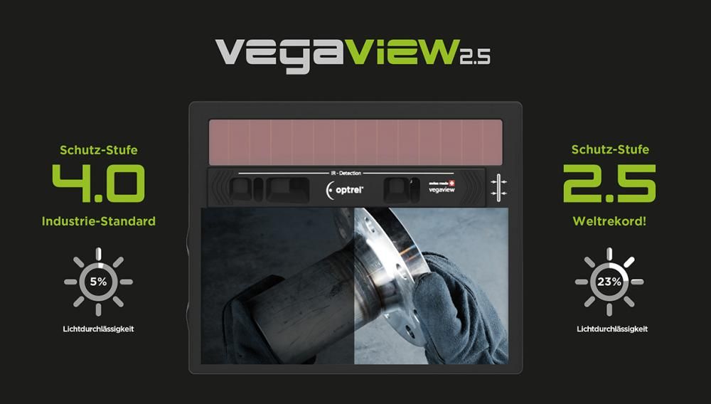 Automatik-Schweißerhelm vegaview 2.5, schwarz OPTREL