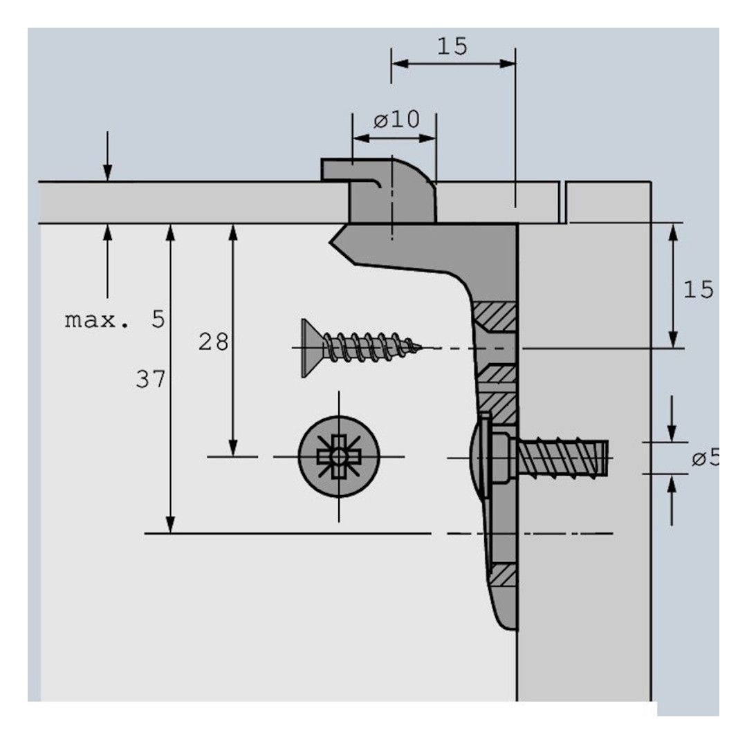 HETTICH Rückwandverbinder RV 1