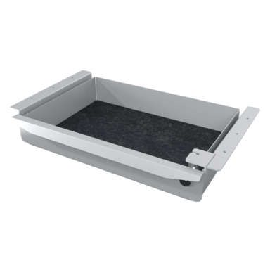 TOPFORM Schublade abschließbar für Tischunterbau, Stahl pulverbeschichtet, Silber