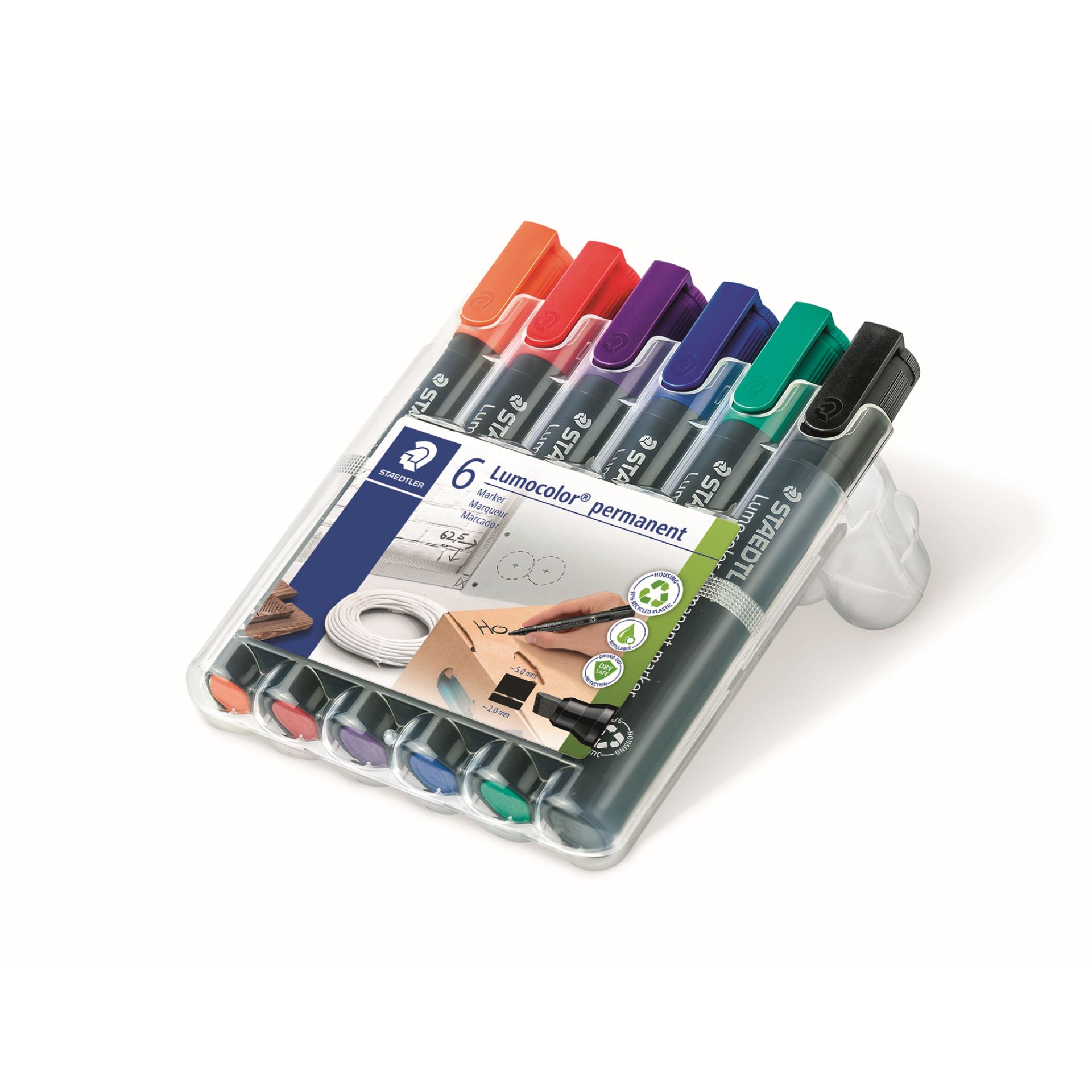 Permanentmaker Lumocolor 2-5mm sortiert 6 St./Pack.