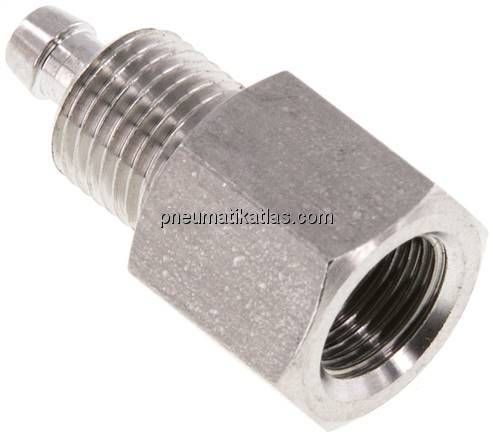 Aufschraub-Gewindestück G 1/8"-6x4mm, 1.4571 ohne Mutter