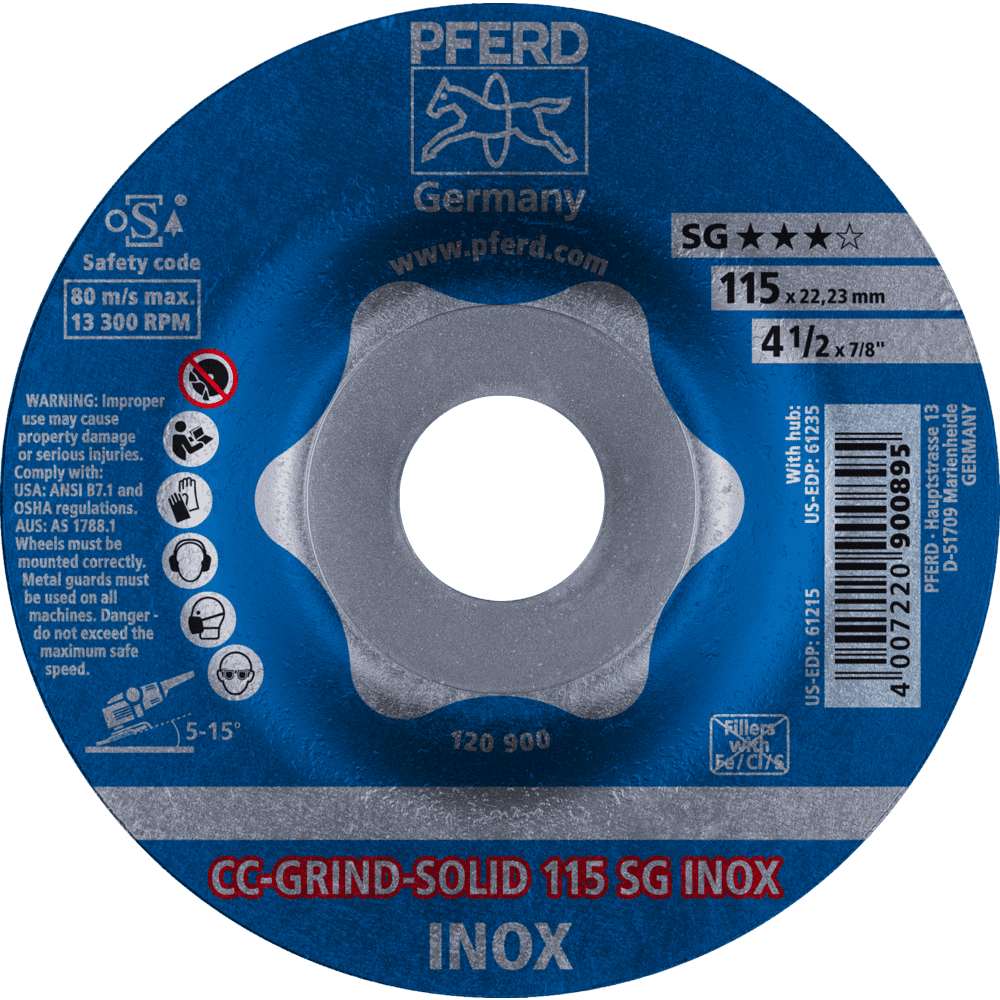 PFERD CC-GRIND (inkl. SOLID, FLEX, STRONG) CC-GRIND SOLID 115 SG INOX