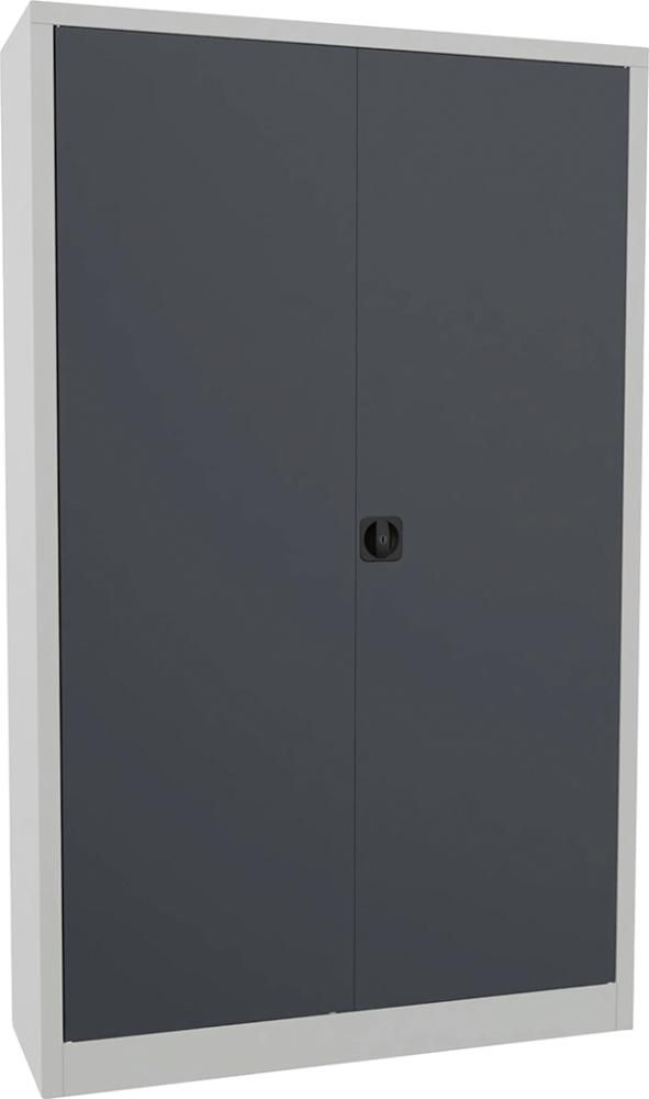 Flügeltürenschrank 4 Einlegeböden a 80kg RAL 7035/7016 B1200xT400xH1950mm