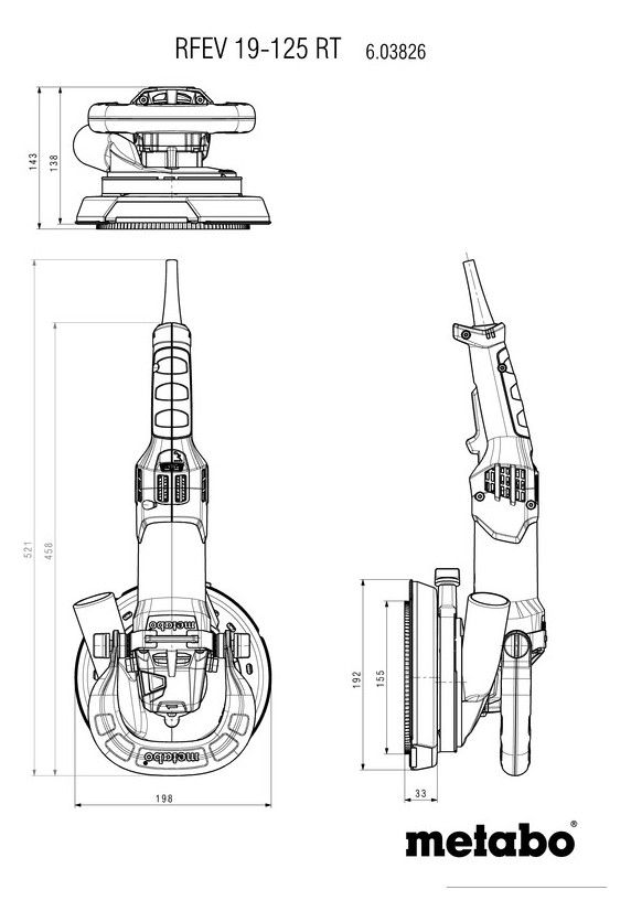 METABO Renovierungsfräse, Ø: 125mm