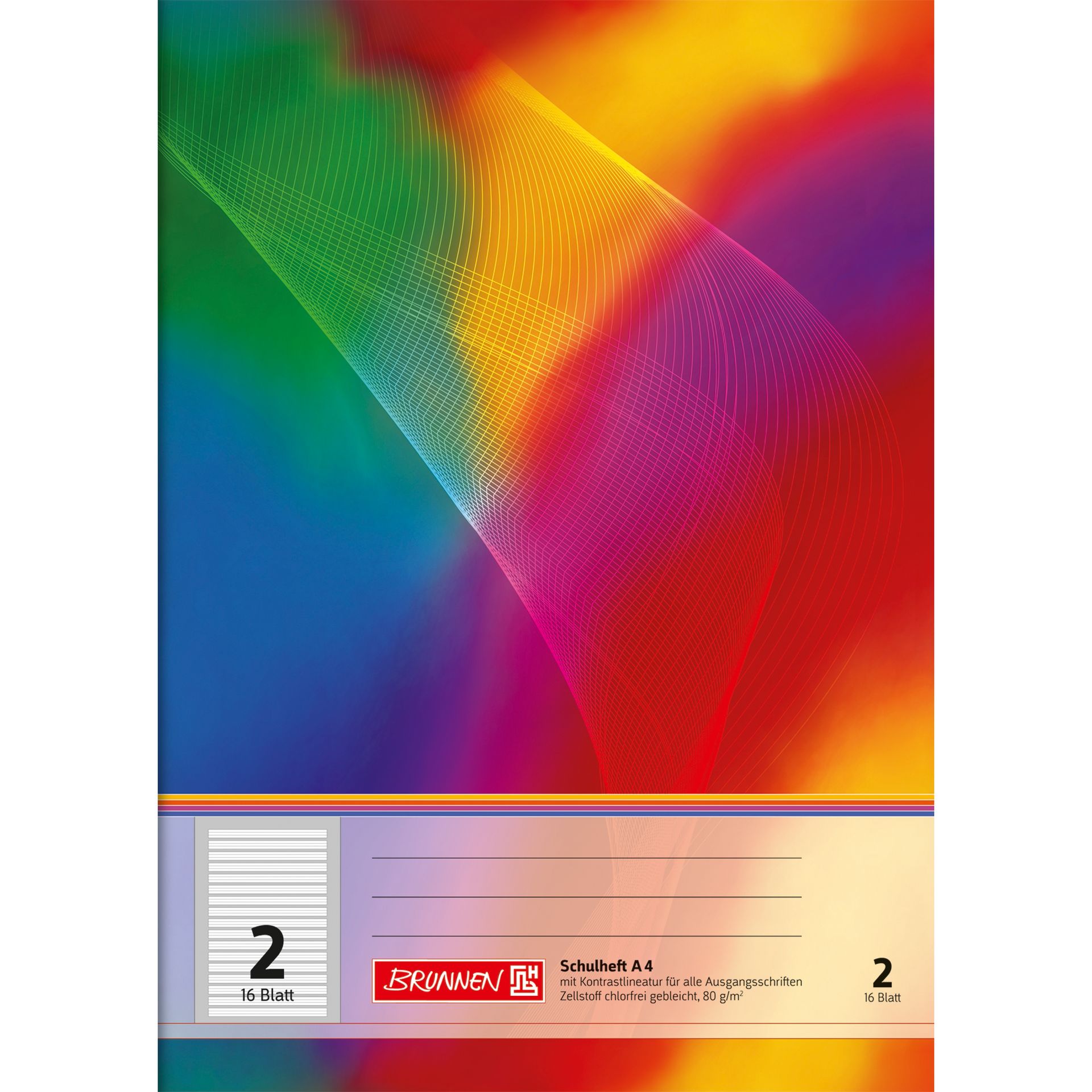 Schulheft A4 Lin2 16Blatt liniert