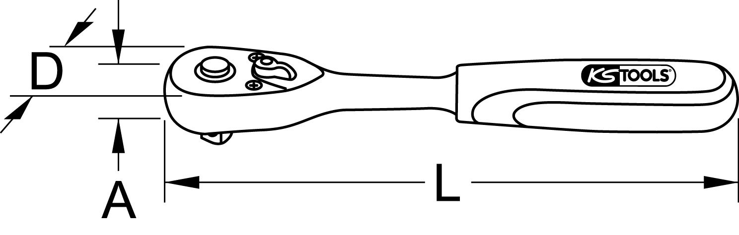 KS Tools 1/2" Umschaltknarre, 72 Zahn
