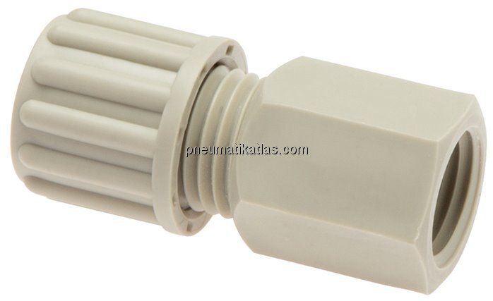 Aufschraub-Verschraubung G 1/8"-6x4mm, PA