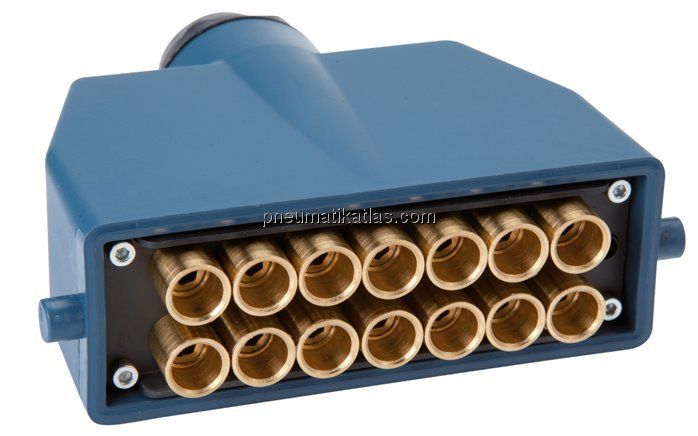 Mehrfachkupplung 12x 4mm Schl.,komplett Stecker & Muffe