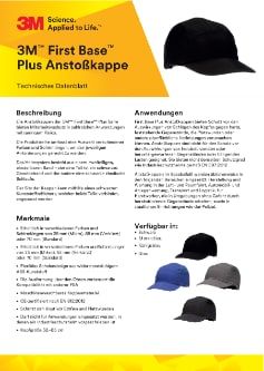 3M™ First Base™ Plus Anstoßkappe 2018529, Marineblau mit Mikro-Schirm, 25 mm, individuell