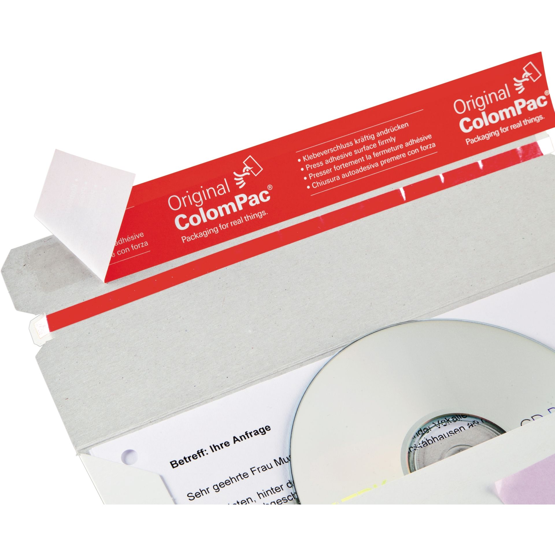 CD/DVD-Versandtasche 12,1x22cm weiß