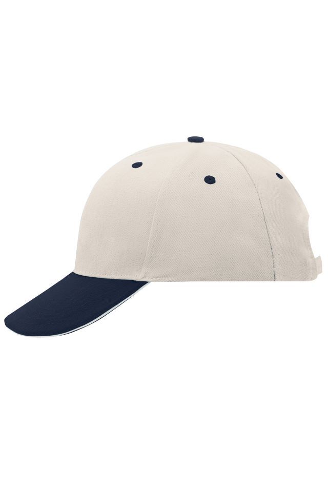 6 Panel Sandwich Cap Sandwich Cap in zahlreichen Farbvarianten blau/braun, Gr. one size