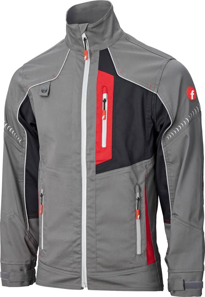 Jacke Flex grau/schwarz/rot Gr. 2XL FORTIS