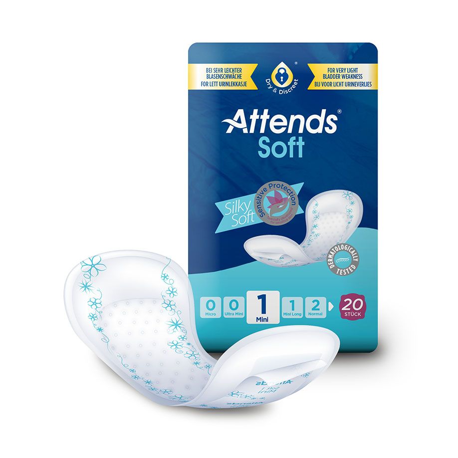 Attends Soft 1 Mini,Inkontinenzeinlagen (20 Stck.)UK = 12 Pack