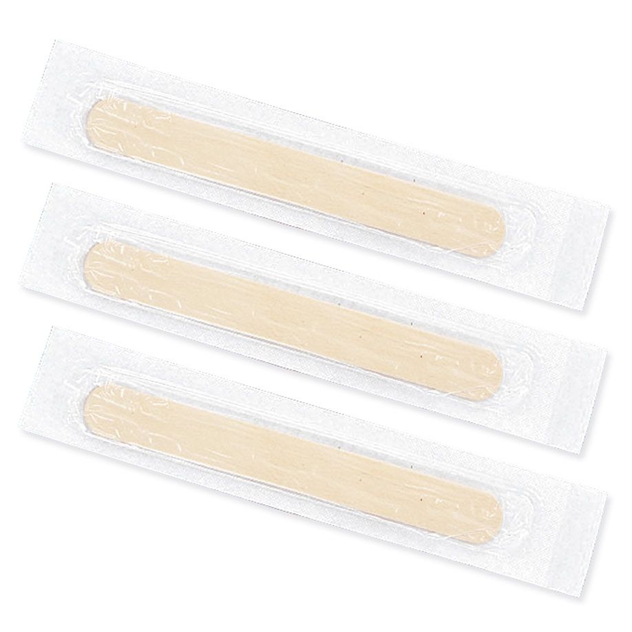 Mundspatel aus Holzsteril (50 Stck.) -neue Ausführung-UK = 40 Pack