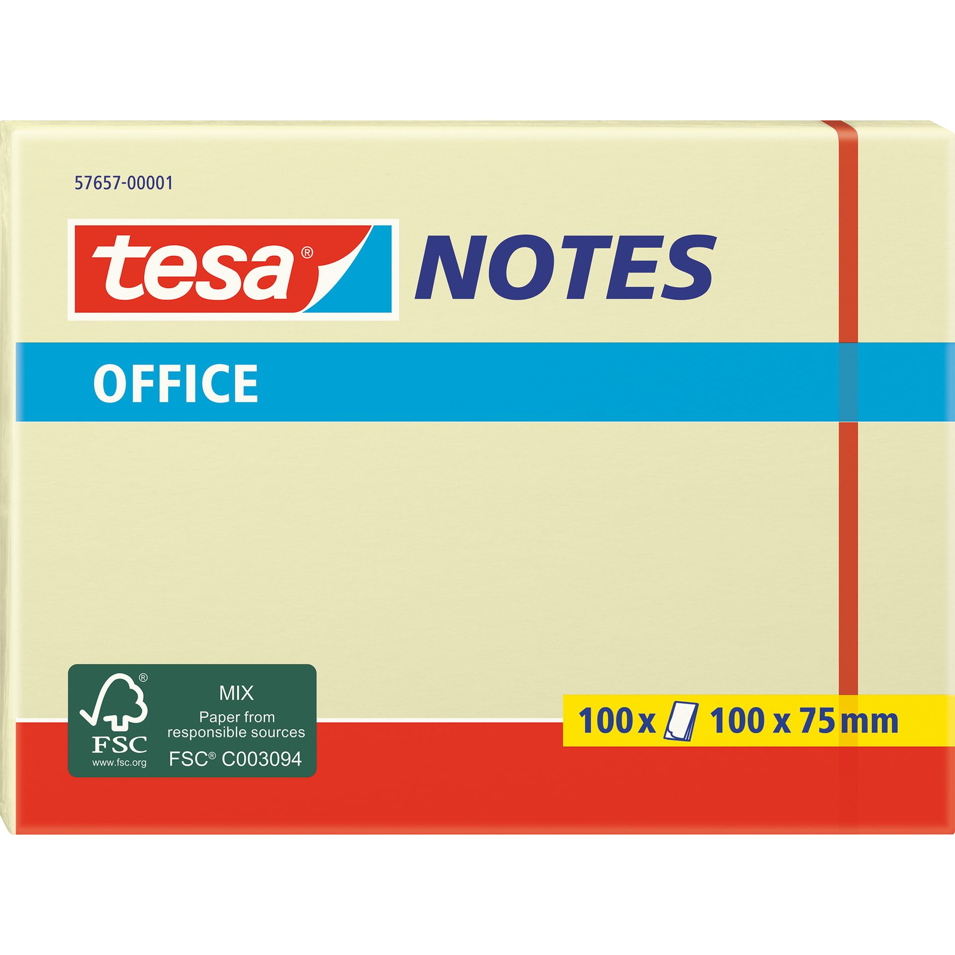 Haftnotiz Office Notes 100x75mm 100Bl. gelb