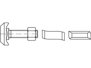 ART 88950 Halfenschr. Typ 50/30 4.6 M 20 x 125 feuerverzinkt tZn S