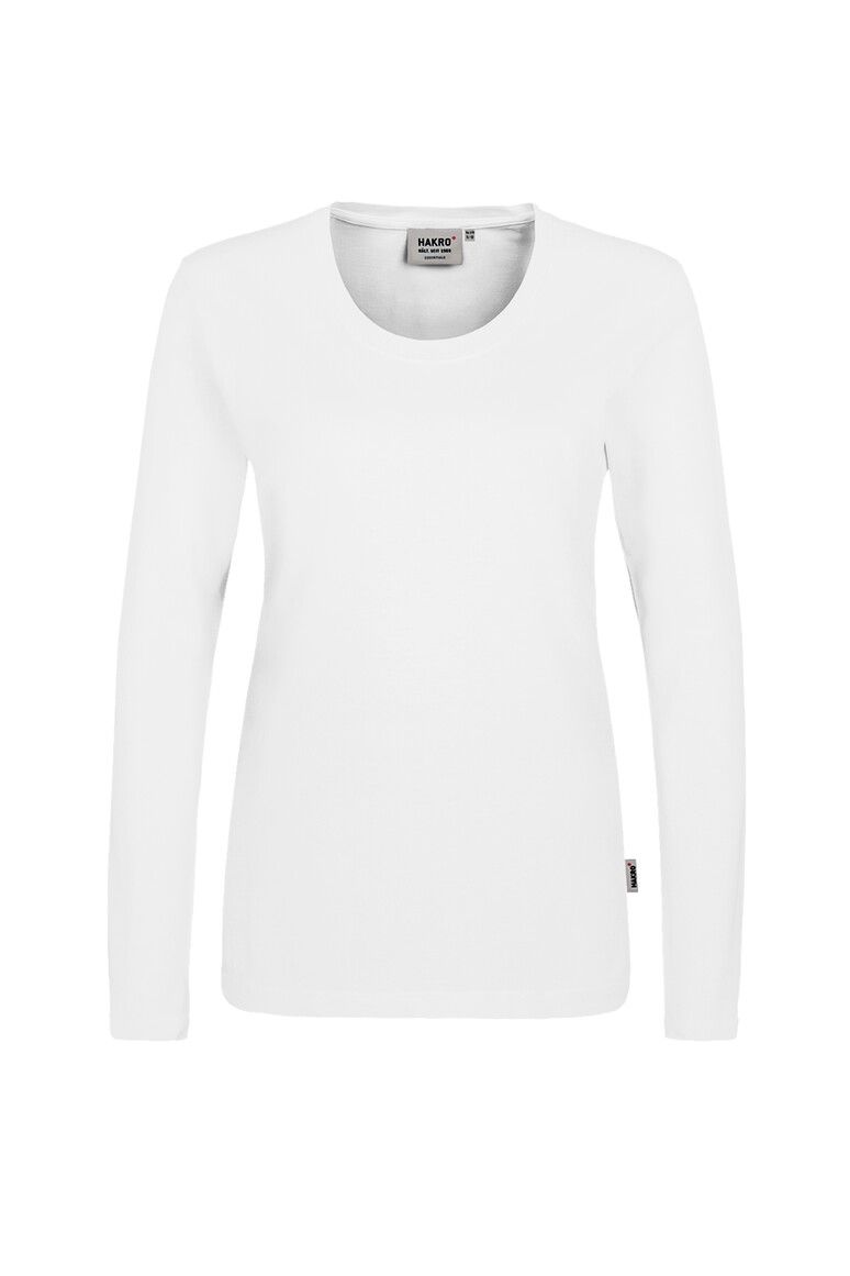 HAKRO Damen Longsleeve Classic weiß, XS