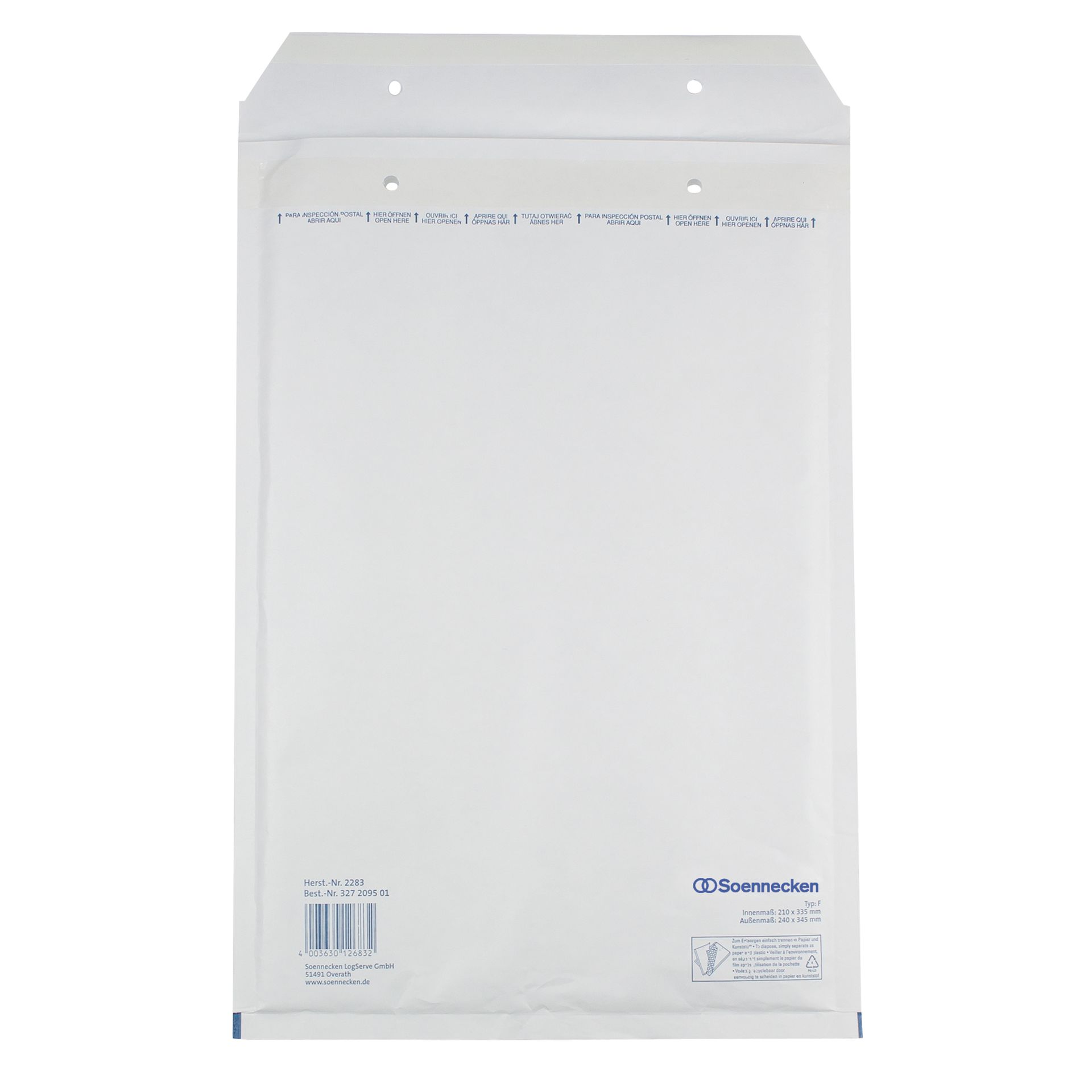 Luftpolstertasche F/3 210x335mm hk ws 5 St./Pack.