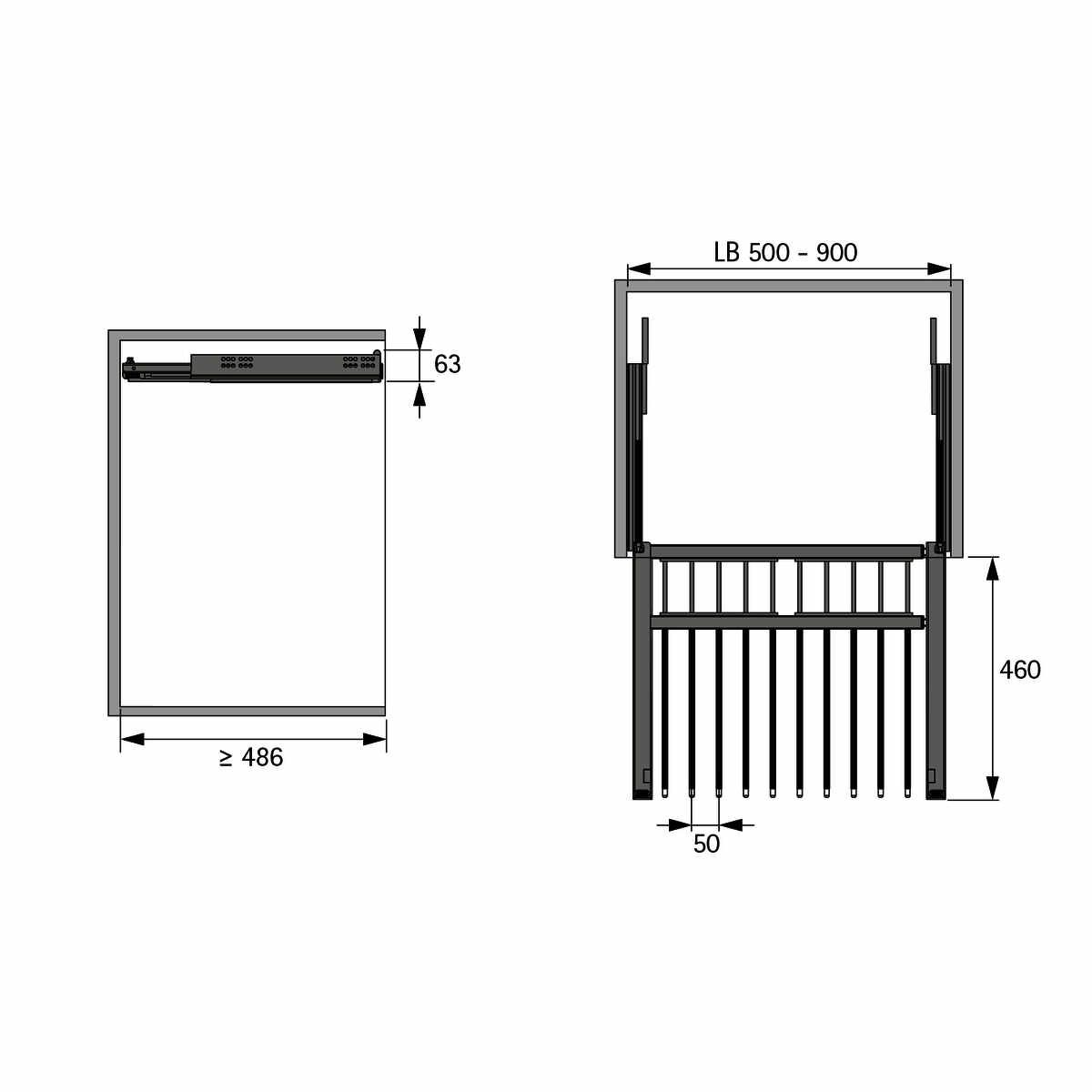 AMARI ausz.Hosenhalter 600-700 anthrazit