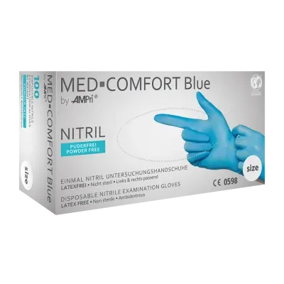NITRIL EINWEGHANDSCHUH COMFORT, PUDERFREI , blau, Gr. XS