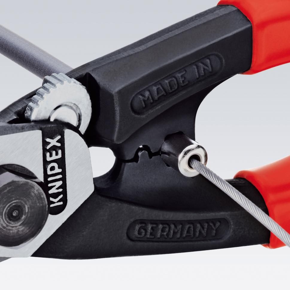 Drahtseilschere mit Kunststoff-Griffen 190mm KNIPEX