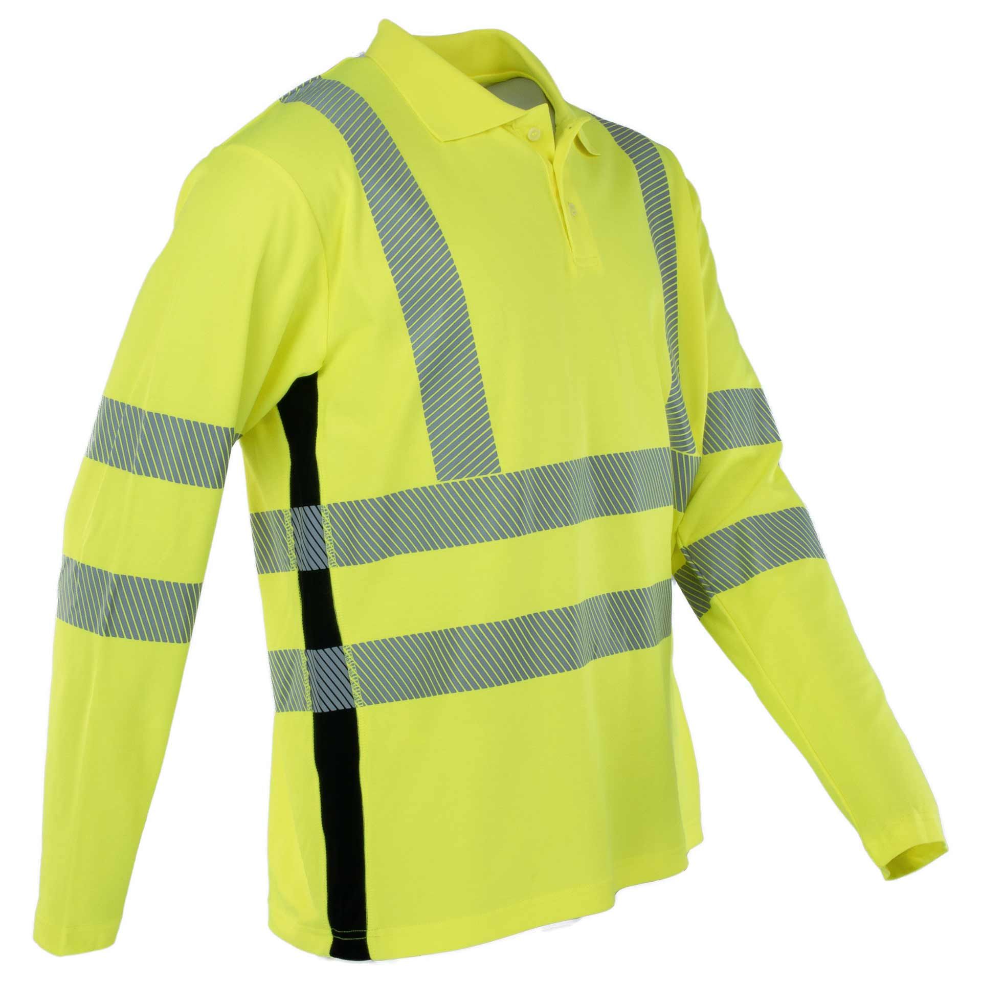 PREVENT® Premium Warnschutz Langarm-Poloshirt PTW-POLO-L, leuchtorange, Gr. S